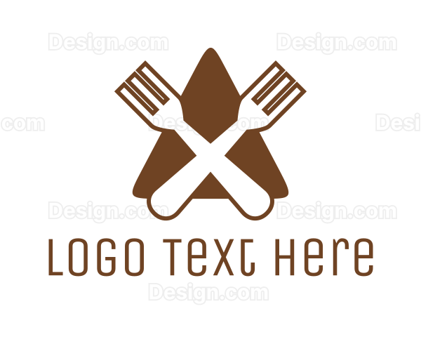 Triangle Fork Eat Restaurant Logo