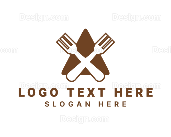 Triangle Fork Eat Restaurant Logo