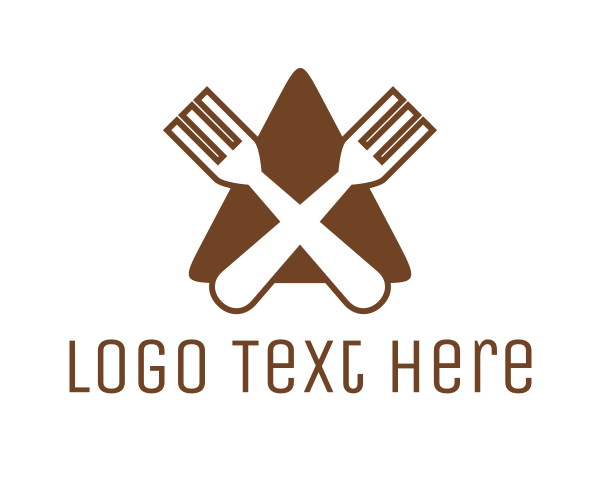 Brown And White logo example 2
