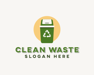 Recycling Trash Bin logo design