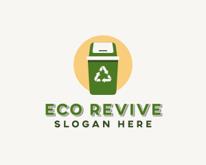 Recycling Trash Bin logo design