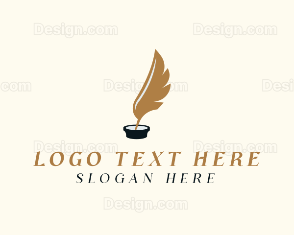 Feather Quill Stationery Author Logo