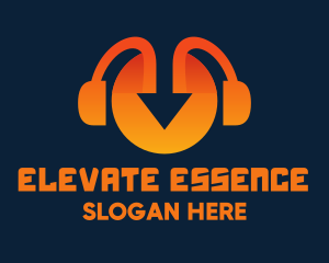 Orange Arrow Headphones Logo