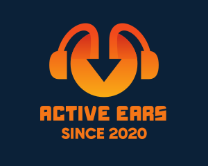 Orange Arrow Headphones logo