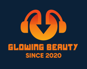 Orange Arrow Headphones logo