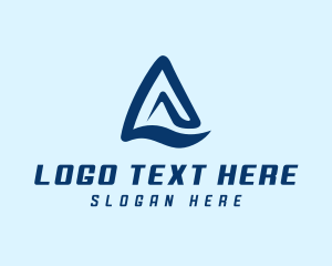 Mountain Wave Letter A logo