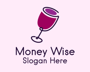 Wine Drink Glass  Logo