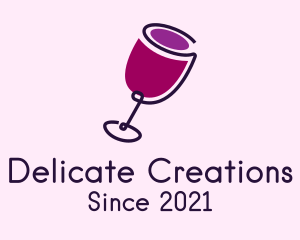 Wine Drink Glass  logo design