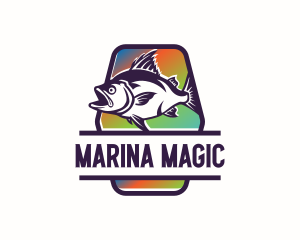 Fisherman Fishing Angler logo design