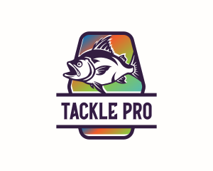 Fisherman Fishing Angler logo design