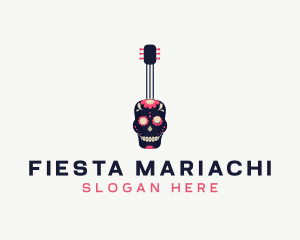 Festive Skull Guitar logo