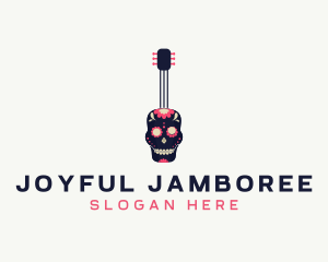Festive Skull Guitar logo