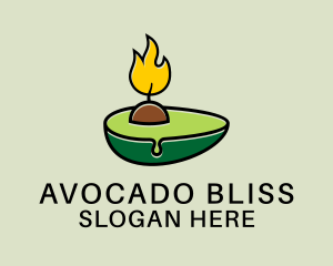 Hot Avocado Fruit  logo design