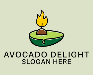 Hot Avocado Fruit  logo design