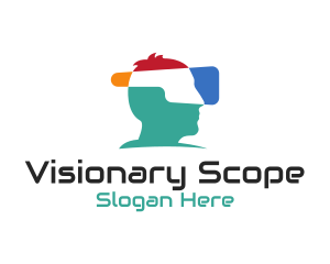 Virtual Reality Headset logo design