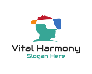 Virtual Reality Headset logo design