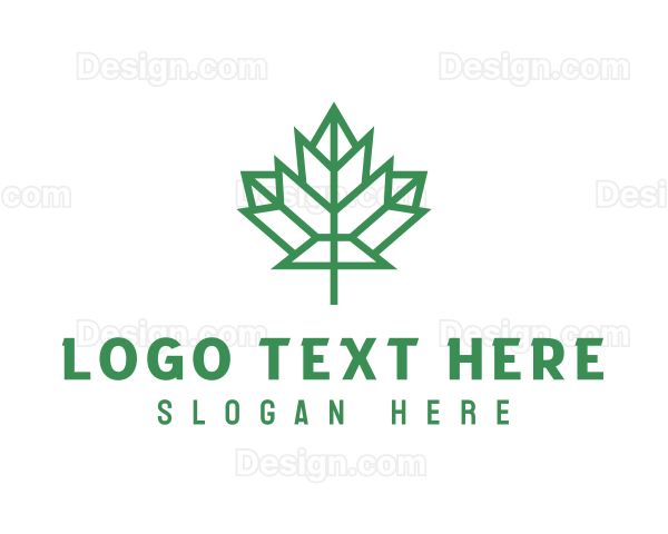 Geometric Maple Leaf Logo