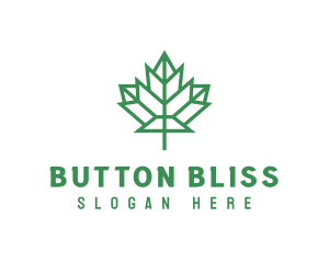 Geometric Maple Leaf logo design