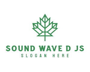 Geometric Maple Leaf logo design