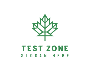 Geometric Maple Leaf logo design