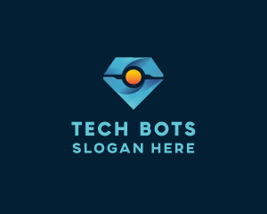 Robot Diamond Tech  logo design