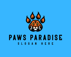 Fierce Tiger Paw logo design