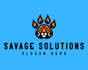 Fierce Tiger Paw logo design