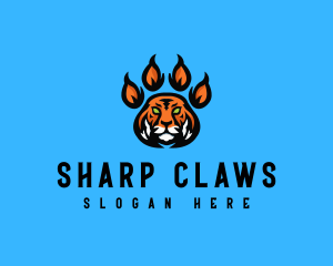 Fierce Tiger Paw logo design