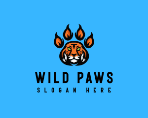 Fierce Tiger Paw logo design