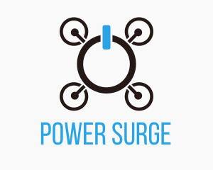 Drone Power Button logo design