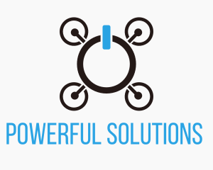 Drone Power Button logo design