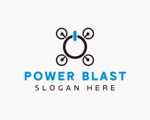 Drone Power Button logo design