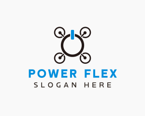 Drone Power Button logo design