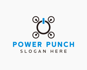 Drone Power Button logo design