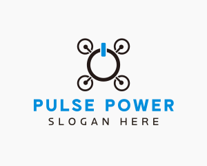 Drone Power Button logo design