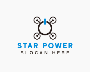 Drone Power Button logo design