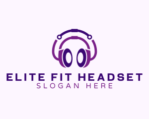 Music Dj Headset logo design