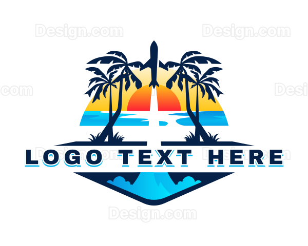 Beach Tour Travel Logo