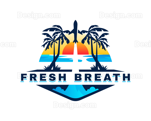 Beach Tour Travel Logo