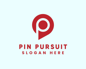 Location Pin Letter P logo