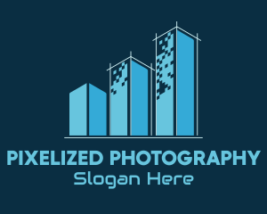 Pixel Building Architecture logo design