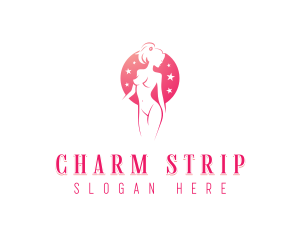 Stripper Erotic Woman logo design