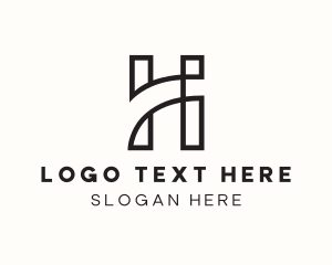 Professional Minimalist Letter H logo design