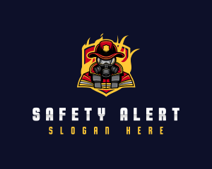 Firefighter Rescue Shield logo design