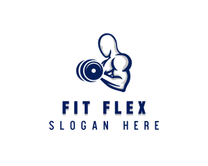 Dumbbell Muscle Workout logo design