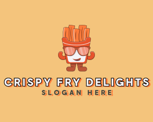 French Fries Cartoon logo design