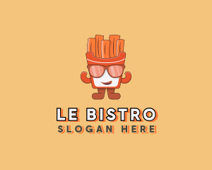 French Fries Cartoon logo design