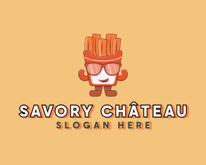 French Fries Cartoon logo design