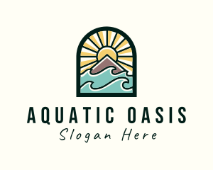 Ocean Wave Travel logo design