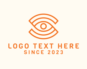 Orange Eye Letter S logo